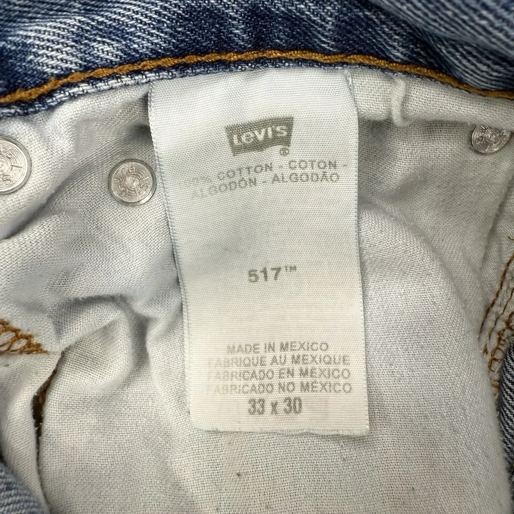 Vintage Levis‎ Jeans Mens 33x29 Blue Y2K 517 Bootcut Denim Western Cotton